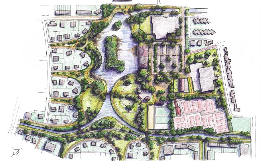De transformatie van het park